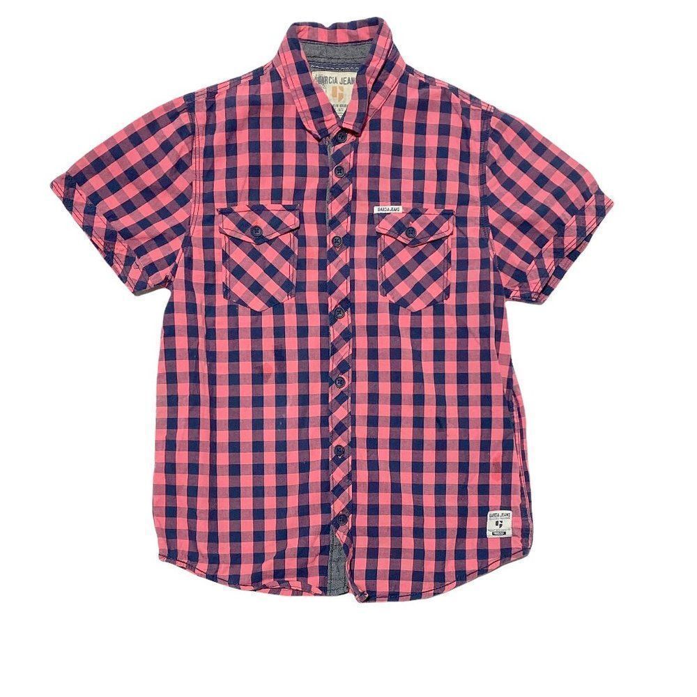 GARCIA Red Plaid Button Down Shirt